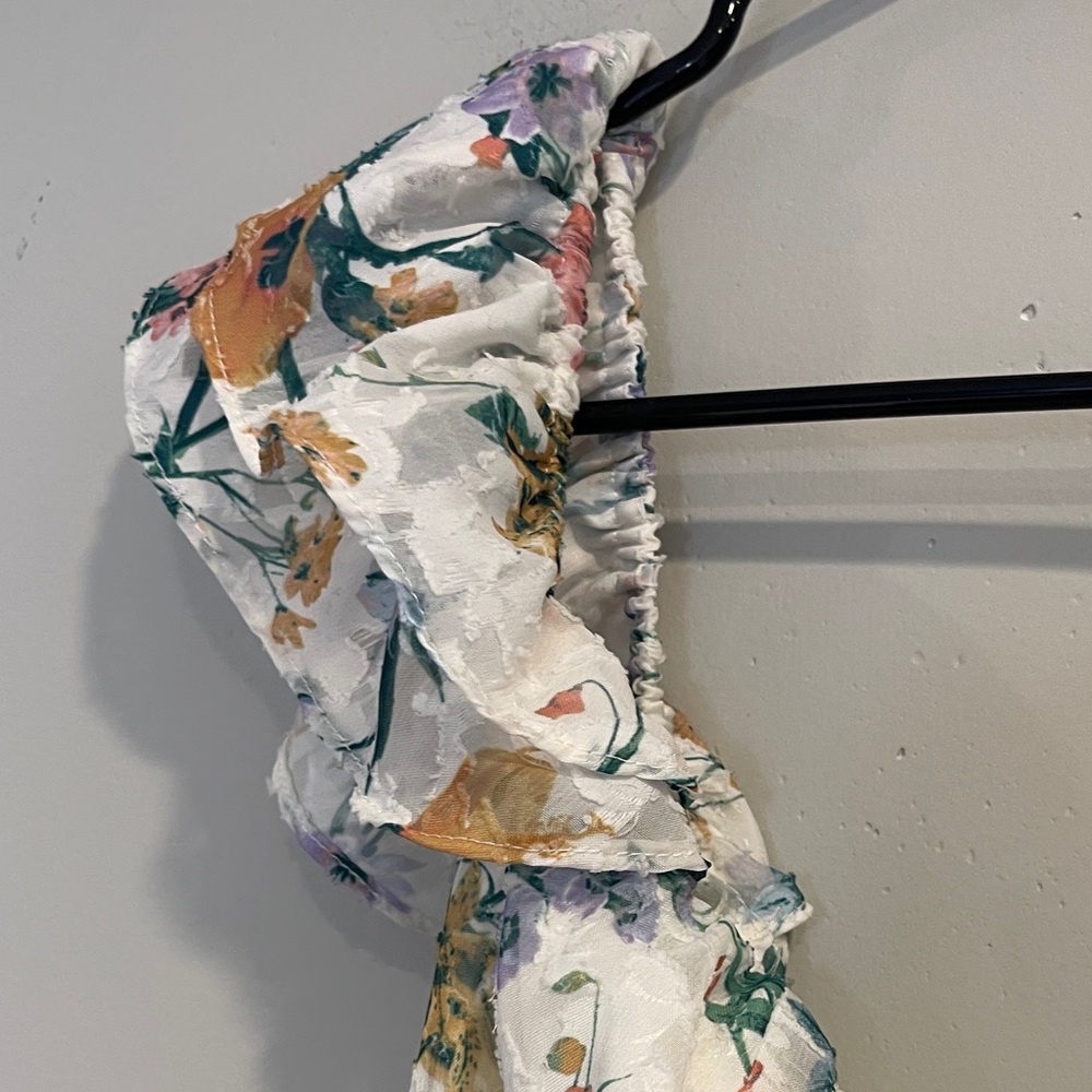 NWOT Wild Fable Women's Ruffle Short Sleeve Mini A-Line Dress Size M - Picture 5 of 9